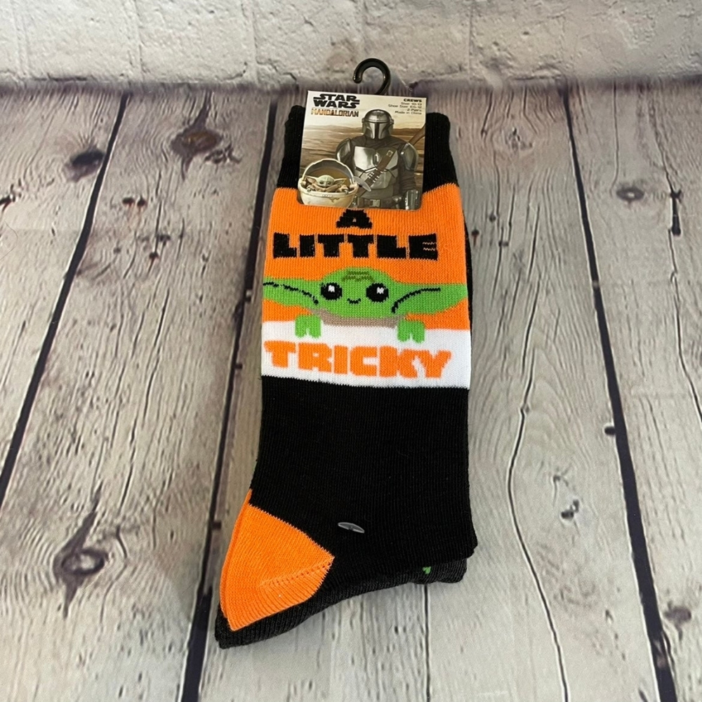 Disney Star Wars Mandalorian Halloween Socks 2pk